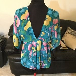 Bisou Bisou Sheer Floral Tunic